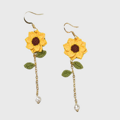 Sunflower Hook Earrings
