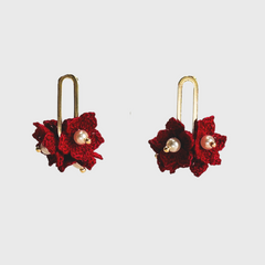 Delicate crochet flower earrings