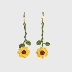 Sunflower Hook Earrings