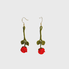 Minicrochet Rose Earrings