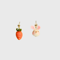 Adorable Mini Bunny & Carrot Earrings