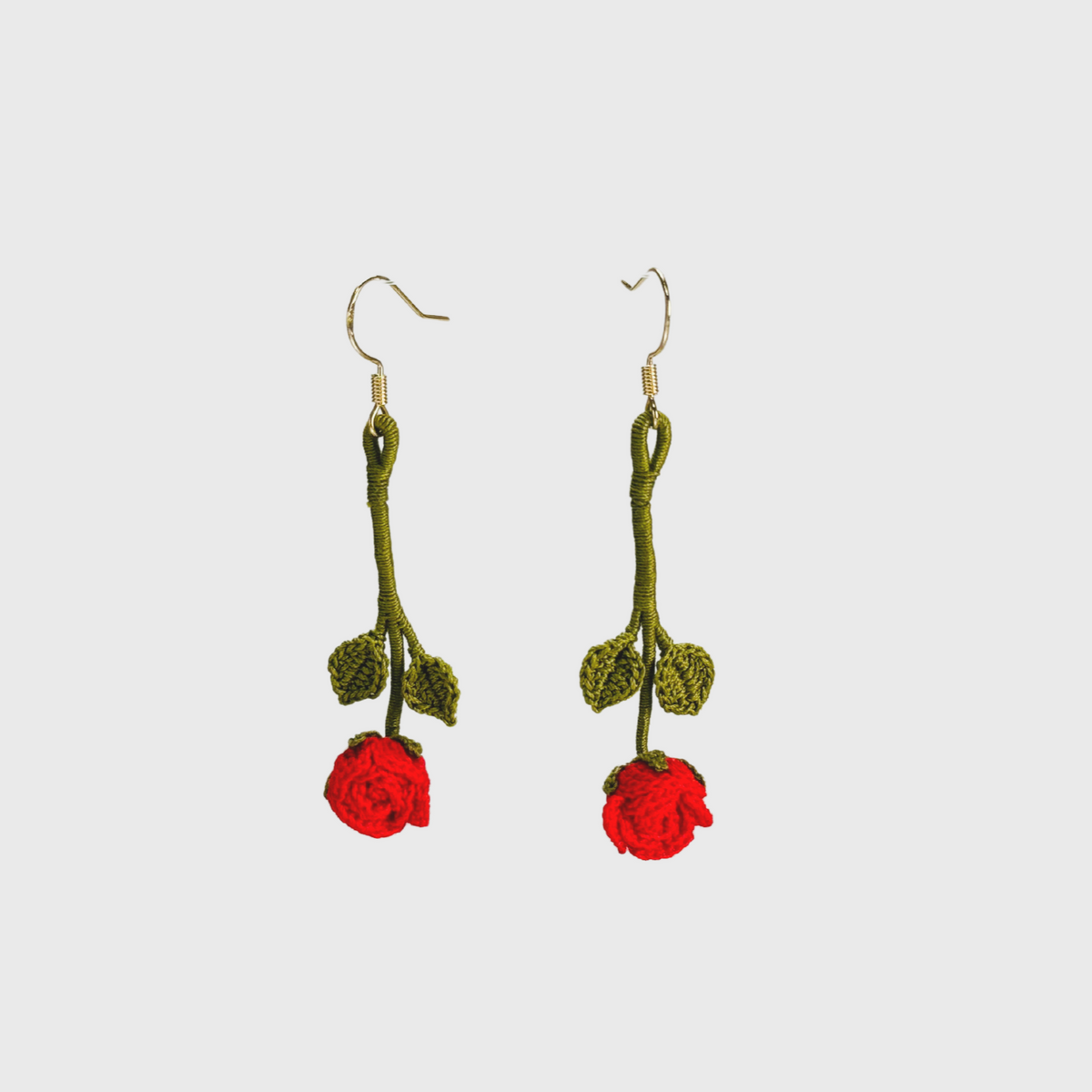 Minicrochet Rose Earrings